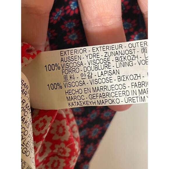 TRF Zara Floral Top Batwing Flutter Cropped Tie Waist Flirty Flowy Romantic M - Picture 13 of 14